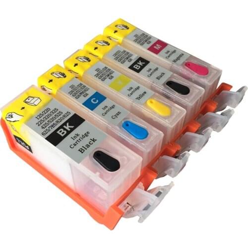Free shipping 5 pcs PGI-220 CLI-221 Refill ink cartridges for Canon PIXMA MP540 MP620 iP3600 iP4600 MX870 printer with ARC chips