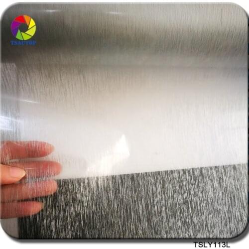 Free shipping TSAUTOP 0.5m width water transfer printing flim aqua print film transparent silver brushed film wdf113L