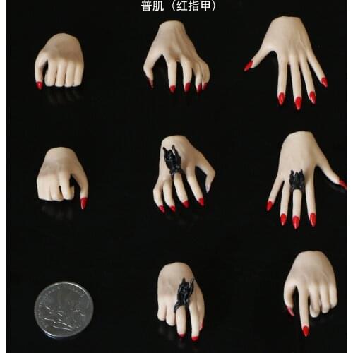 Estartek 1/6 Replaceable Hands 4 Pairs Claw Hand for Female Seamless Body for 12" Collectible Action Figure DIY