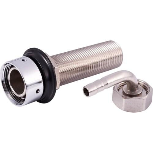 92.5mm Stainless Steel Elbow Shank Beer Tap Kegerator Draft Beer Faucet Accessories with Diameter 8mm for Homebrew Beer Keg