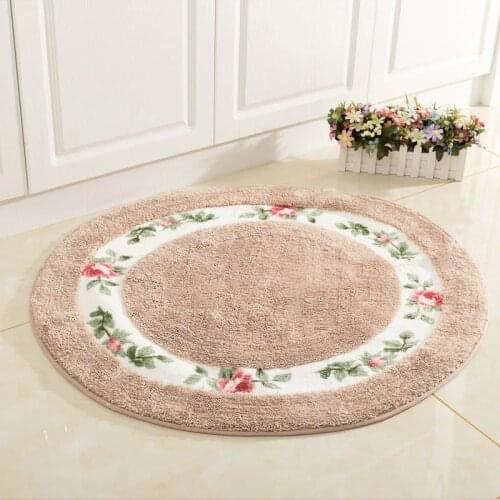 90cm Round Floor Rug Carpet for Living Room Bedroom Home Decor Computer Chair Area Rug Doormat Water Absorption Bathroom Mat 1pc