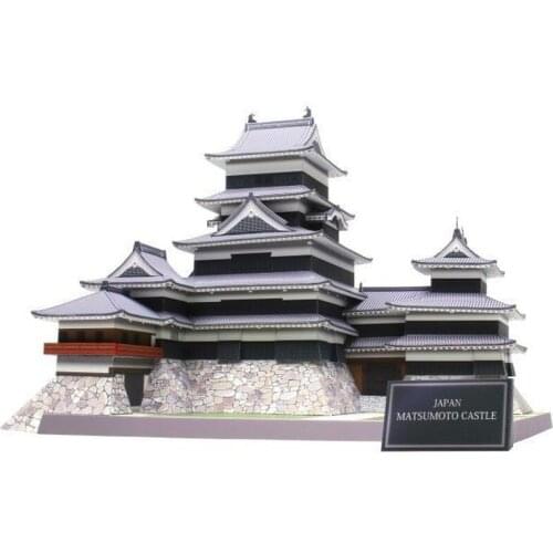 Matsumoto City Japan Building Paper Model Handmade DIY Toys