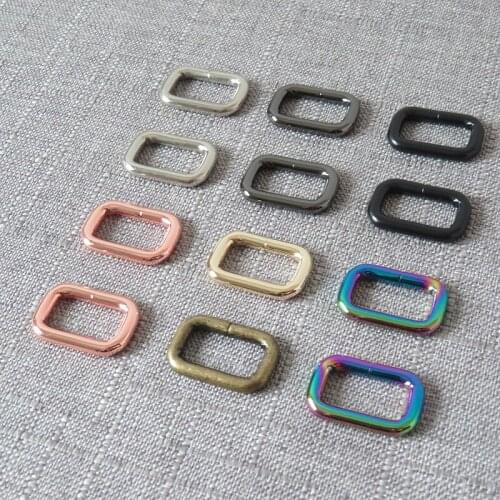 10pcs/Lot Strong Martingale Collar Metal Hardware Rectangular Belt Buckle For Bag Handbag Straps Clasp Dog Leash Rope Accessory