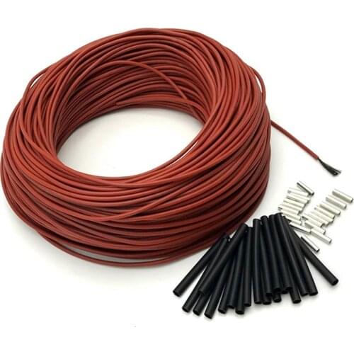 24K Floor Warm Heating Cable Heat 10 to 50Meters 17ohm/m Carbon Fiber Heating Wires Hotline New Infrared
