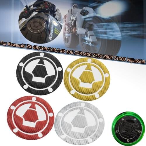 2Pcs Motorcycle Sticker Fuel Tank Pad Gas Oil Cap Protector Cover Guard Accessories For Kawasaki NINJA400 Z1000 ZX6R ER6N Z750