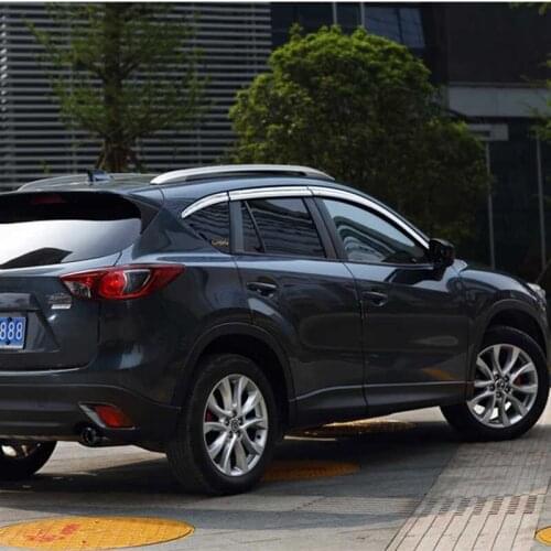 Brand New 1 Set Windows Chrome Vent Visors Rain Guard Sun Shield Deflectors For Mazda CX-5 2013-2016