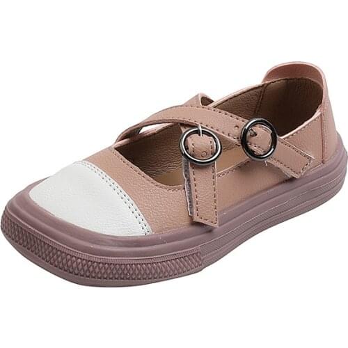 2021 Autumn New Childrens Shoes Girls Soft-soled Casual Shoes Square-toe Baby Toddlers Shoes Four Seasons Single Shoes Fashion