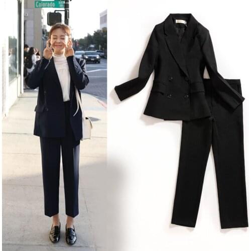 Spring and Autumn New Korean version of loose casual fashion temperament small suit female dress student interview suit suit