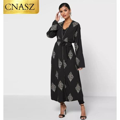 New Arrivals Kaftan Islamic Turkey Fashion Muslim Women Clothing Elegant Embroidery Abaya Kimono For Women Cardigan