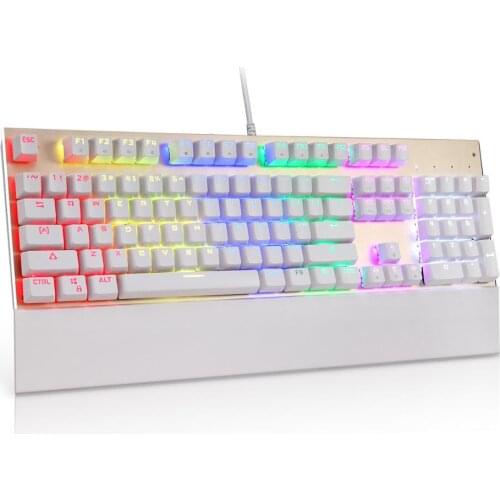 Backlight N-key rollover with Palm Rest Wired 104 Keys macro software Mechanical Gaming keyboard for gamer