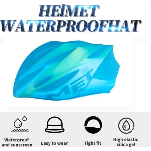 Richy Helmet Rain Cover Bicycle Riding Helmet Cap On Behalf Of Driving Helmet Rainproof Silicone Sleeve Waterproof Safety Helmet