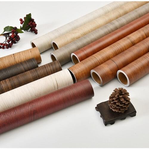 Wood Pattern PVC health wallpaper for Kitchen Cabinet Home Decor Self adhesive Wallpapers Bedroom Decor Living Room Wall Sticker