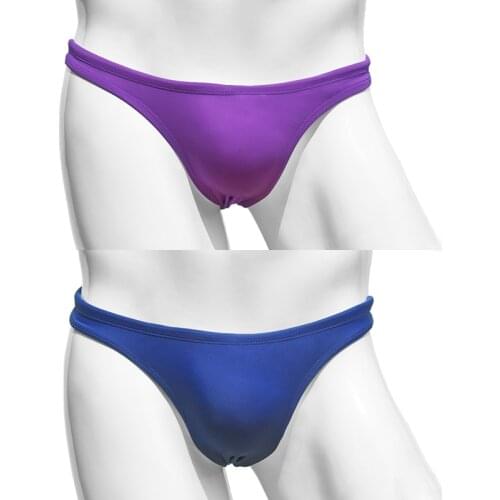 Sexy blue purple half hip swimsuits men swim briefs tight low waist men swimwear swim trunks hot gay men thong swimsuit bikinis