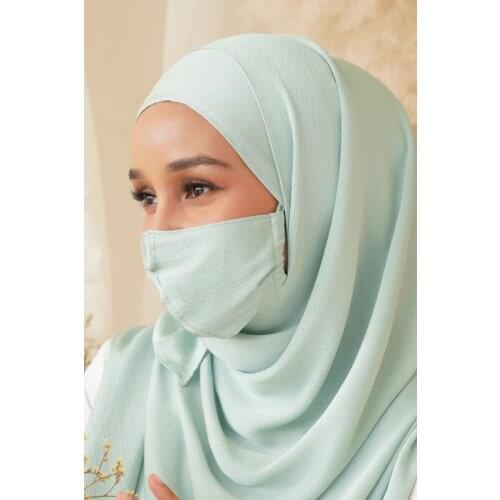 5pcs/Box Muslim Premium Satin Crinkle Hijab Silk Feeling Dot Scarf Shawls Headband Islamic Headscarf Foulard Femme