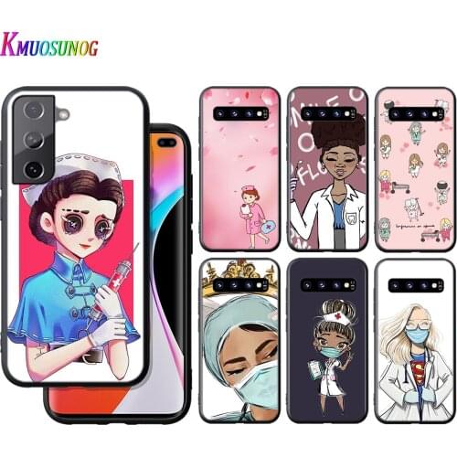 Silicone Cover Cartoon Medicine Doctor Nurse For Samsung Galaxy S21 S20 FE Ultra S10 S10e Lite S9 S8 S7 Edge Plus Phone Case