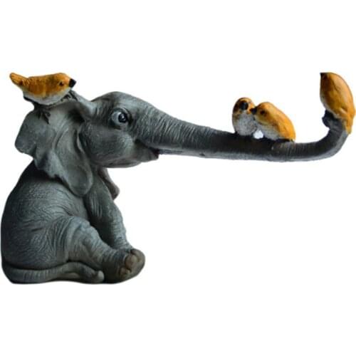 Cute Elephant Statue Figurines, Collection Craft Gift, Home Decoration,Landscape Ornament Desktop Decorations(1 PCS)