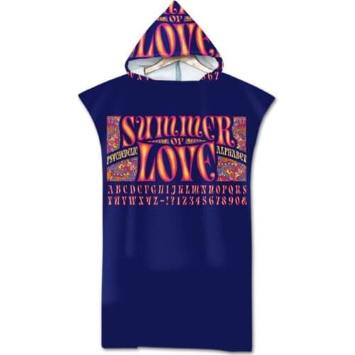 New Retro Printed Words Beach Towel for man woman adult Letters Hooded Bath Towel Baby children Toallas De Ducha