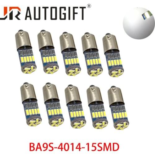 50Pcs BA9S 4014 15SMD LED Canbus High power License Plate Light Led Reading Lamp Parking Lights Trunk Lamp 12V 24V White