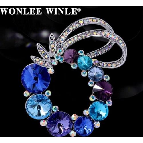 Wonlee Winle TOP Quality Full Rhinestone Austria Crystal Rabbit Brooches for Women Fashion Jewelry