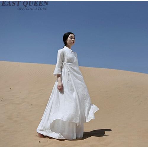 Traditional women japanese kimono long in spring three-quarter sleeve loose elegant solid tunic female AA3244