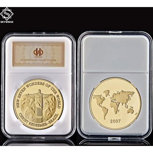 2017 Christ Redeemer God Protect Believer World New Seven Wonders Brazil Gold Coin Online For Collection