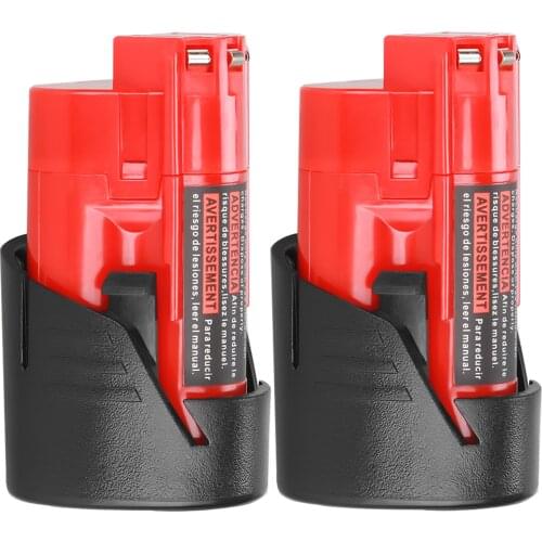 2xRechargeable 3000mAh Battery for Milwaukee M12 XC Cordless Tools 3000mAh 12 v batteries 48-11-2401 MIL-12A-LI
