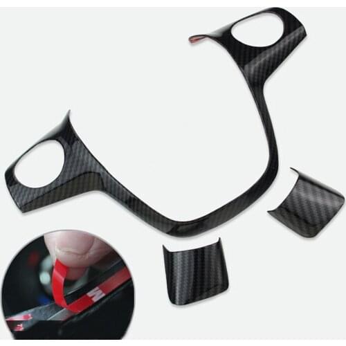 3pcs For Ford Focus 3 MK3 (2012-2014)/For KUGA 2013-2015 accessories Car styling steering wheel trim cover sticker decoration