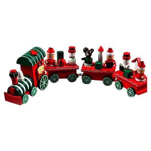 60 sets Fashion Hot Wood Christmas Xmas Train Decoration Decor Gift Indoor Christmas Decoration Rosonse