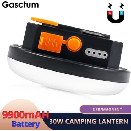 9900MAH LED Flashlight High Power Outdoor Work Light Portable Camping Lantern Rechargeable Magnet White or Warm Light Repair 30W