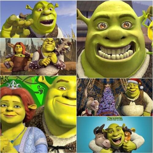 5D Diy Diamond Mosaic Cartoon Shrek Cross Stitch Kit Art Rhinestone Diamond Painting Home Decor Beads Embroidery