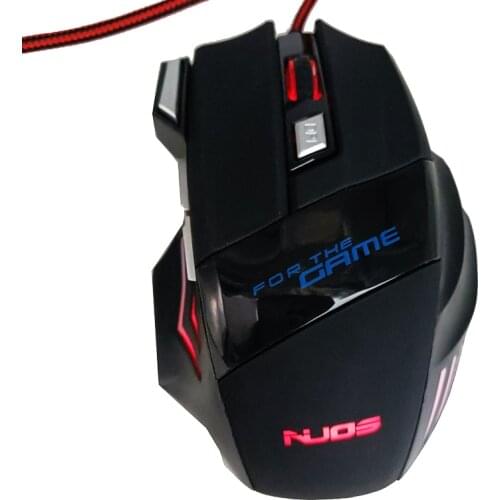 100% 3200DPI 7LED Optical 6D Button USB Wired Game Mouse professional desktop mouse C25