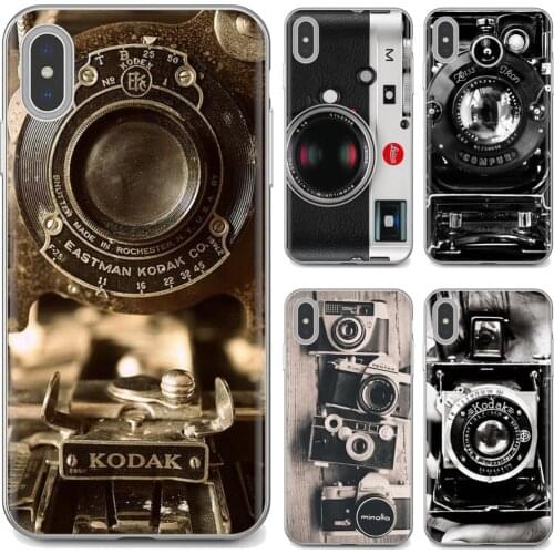 For iPhone iPod Touch 11 12 Pro 4 4S 5 5S SE 5C 6 6S 7 8 X XR XS Plus Max 2020 Vintage Camera Soft Cover Bag