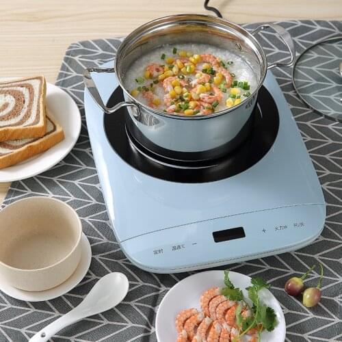 Electric Touch Control Induction Cooker Electromagnetic Oven Hot Pot Heating Stove Adjustable Mode Household Cooktop 2100W