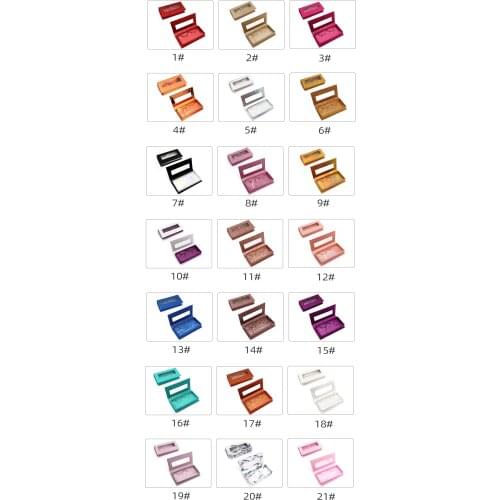 Flash Girl Wholesale 21 Color Rectangle Eyelash Packaging Box Custom 3D Mink Eyelashes Packaging Box Private Label Box Packing