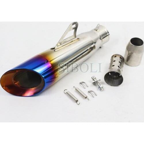 51mm Inlet Motorcycle Exhaust Modified Muffler With DB Killer escape moto For Honda R1 Tmax500 ER6N CB400 FZ6 MSX125 Nmax155