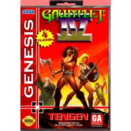 Gauntlet 4 16 Bit MD Game card with Retail Box For Sega Genesis & Mega Drive
