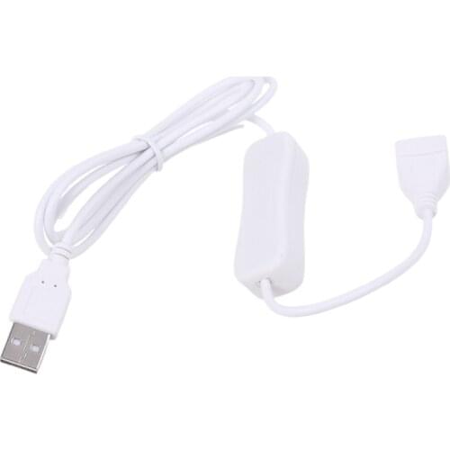 40GD 100cm USB 2.0 Male to Female Extension Data Cable with ON/Off Switch for USB LED Strips Fan Charger Laptop Desk Lamp