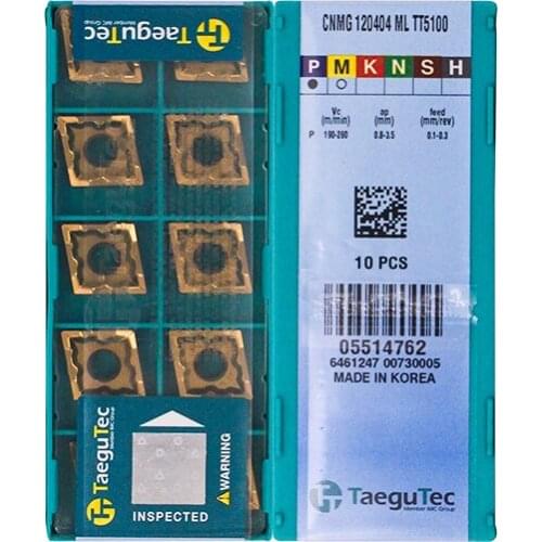 CNMG120404-ML TT5100 100% Original TAEGUTEC carbide insert with the best quality 10pcs/lot free shipping