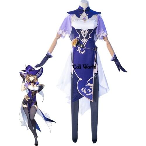 Genshin Impact Mondstadt Lisa Outfit Games Customize Cosplay Costumes