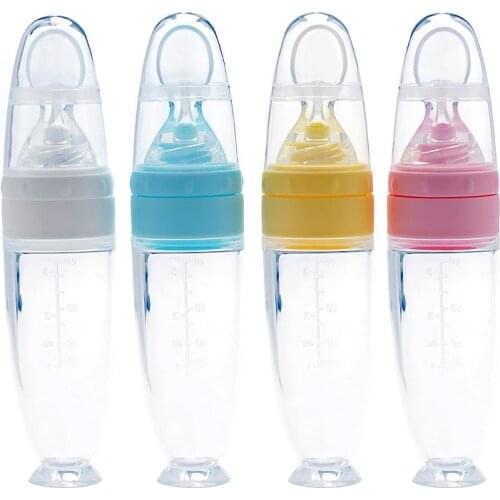 Utensils Silicone Spoon Baby Children Unisex Tableware Auxiliary Food Tool Feeder Kids Rice Powder Feeding Spoon Safe Non-toxic