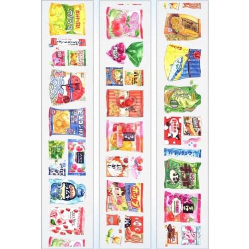 Lovely Janpenese Snacks Washi Tape for Card Making Bullet Journal DIY Scrapbooking Label Sticker