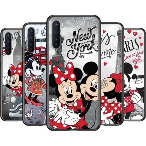 Soft TPU Mickey Minne Have Fun Shockproof Silicone Cover for OnePlus Nord N100 N10 8T 8 7T 7 6T 6 5T Pro Black Phone Case