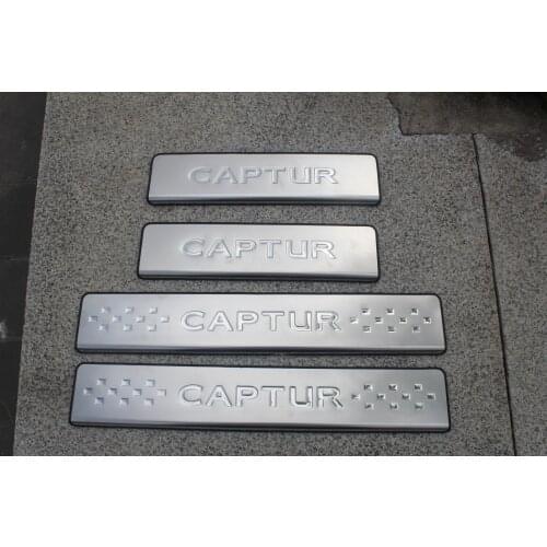 High-quality stainless steel Plate Door Sill Welcome Pedal Car Styling Accessories 4pcs/set for Renault Captur 2015 to 2019