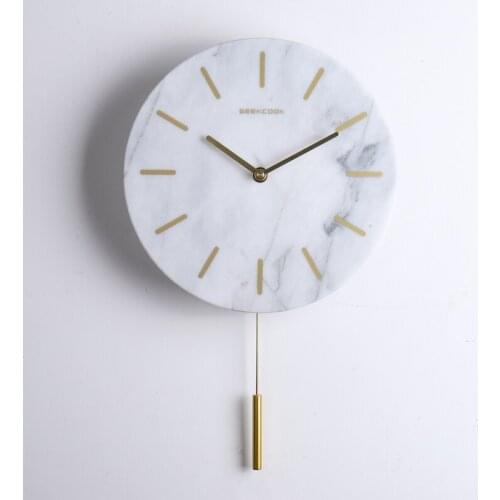 Luxury Wall Clock Modern Design Clocks for Home Decor Living Room Marble Pendulum Clocks Wall Creative Pendule Murale Horloge
