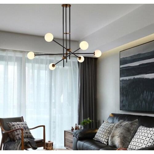 G9 Nordic minimalist molecular lamp creative personality lighting art iron metal geometric line pendant lights fixtures