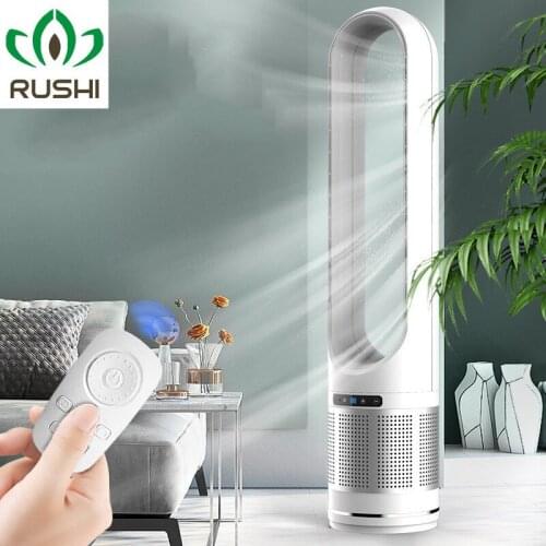 50 Inch New Bladeless Fan Safe and Intelligent Purification Floor Fan Negative Ion Electric Air Circulation Tower Fan 220V