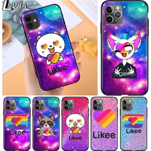 Cute Funny Likee for Apple iPhone 12 Pro Max Mini 11 Pro XS Max X XR 6S 6 7 8 Plus 5S SE2020 Soft Black Phone Case
