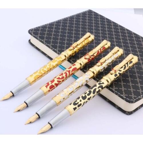OFFICE METAL Classic pattern Hollow out loong carving gift Fountain Pen