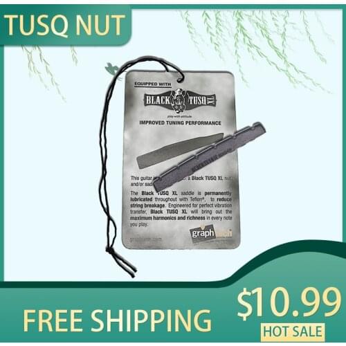 Graph Tech Tusq XL guitar flat nut 42mm Black TUSQ-5042-00 Slotted Flat Bottom Accessories Parts for Strat Guitar