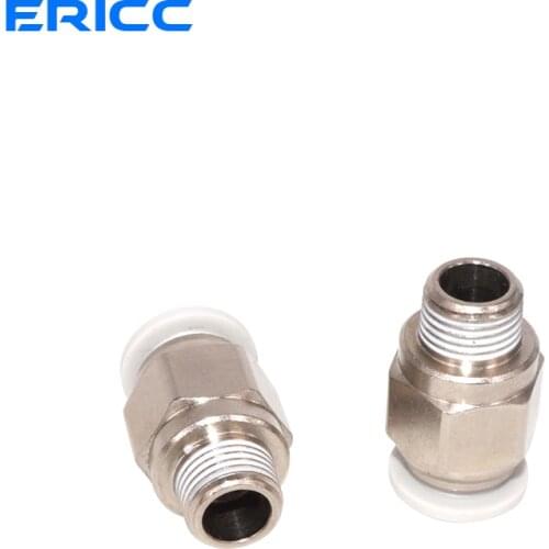 High Quality PC Pneumatic Connector Metric Thread PC4/6/8/12 M6/M8/M10/M12/M14/M16 Air Pipe Connector Quick Coupling Fitting